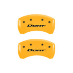 MGP 4 Caliper Covers Engraved Front & Rear With out stripes/Dart Yellow finish black ch