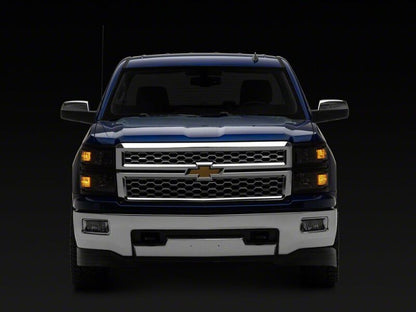 Raxiom 14-15 Chevrolet Silverado 1500 OE Style Headlights/ Black Trim- Black - Clear Lens