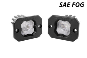 Diode Dynamics Stage Series C1 LED Pod - White SAE Fog Flush ABL (Pair)