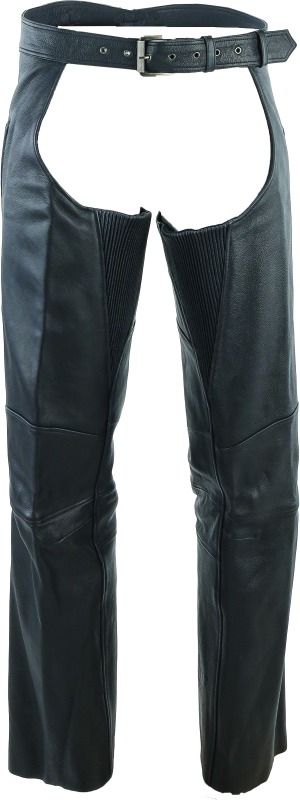 River Road Longhaul Leather Chaps Black - 2XL