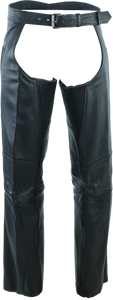 River Road Longhaul Leather Chaps Black - 2XL