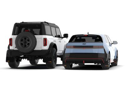 Rally Armor 21-25 Ford Bronco RR-PL Rock Rail-Plastic Rear Bumper Black Mud Flap BCE Pink Logo