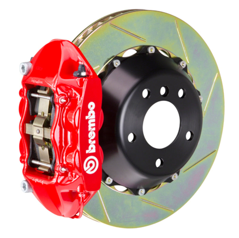 Brembo 06-13 S63 AMG (W216) Rear GT BBK 4 Piston Cast 380x28 2pc Rotor Slotted Type1-Red