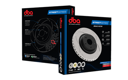 DBA 22-23 Audi A4 (w/350mm Front Rotor) Front Drilled & Slotted Street Series Rotor (w/Gold Hat)