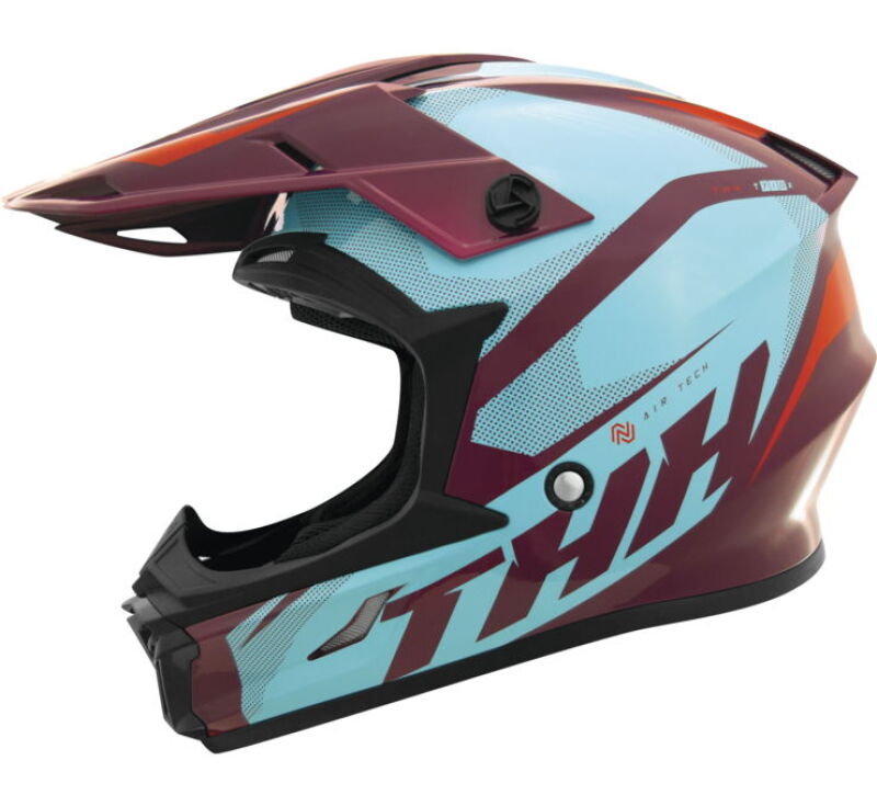 THH Helmets T710XR Airtech Burgundy/Blue Youth - Large