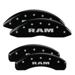 MGP 4 Caliper Covers Engraved Front & Rear RAM Black finish silver ch