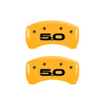 MGP 4 Caliper Covers Engraved Front 2015/Mustang Engraved Rear 2015/50 Yellow finish black ch