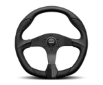 Momo Quark Steering Wheel 350 mm - Black Poly/Black Spokes/Black Inserts