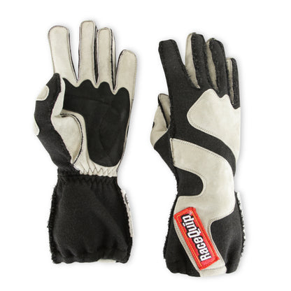 RaceQuip SFI-5 Gray/Black XL Outseam w/ Closure Glove