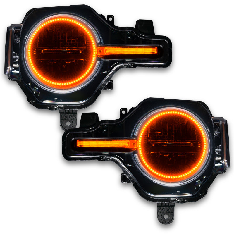 Oracle 21-22 Ford Bronco Headlight Halo Kit w/DRL Bar - Base Headlights -w/No Controller