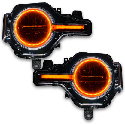 Oracle 21-22 Ford Bronco Headlight Halo Kit w/DRL Bar - Base Headlights -w/No Controller
