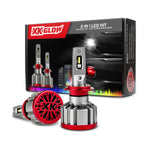 XK Glow RGB 2In1 LED Headlight Bulb Million Color XKCHROME App RGB/LED Headlight Kit - 2x 880