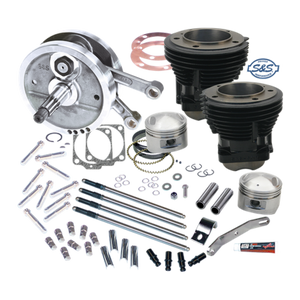 S&S Cycle 70-84 BT 103in Sidewinder Big Bore Stroker Kit - Gloss Black