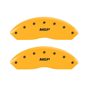 MGP 2 Caliper Covers Engraved Front MGP Yellow Finish Black Characters 2011 Ford Focus