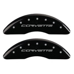 MGP 4 Caliper Covers Engraved Front & Rear C6/Corvette Black finish silver ch