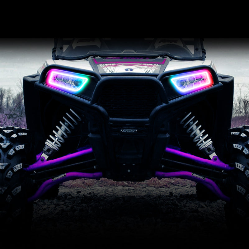 Oracle 1421 Polaris RZR 900/1000 Turbo Dynamic RGB+A Seq Turn Signal Headlight Halo Kit