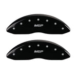 MGP 4 Caliper Covers Engraved Front & Rear No bolts/ST Black finish silver ch