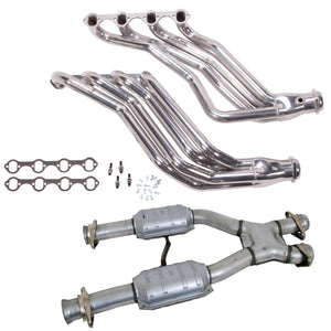 BBK 79-93 Ford Mustang 5.0L 1-3/4 Long Tube Headers w/High Flow Catted X-Pipe (Silver Ceramic)