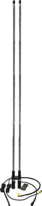 QuadBoss 6Ft Clear Dual Whip Bluetooth