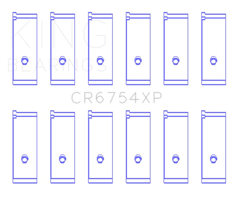 King Engine Bearings Toyota/Lexus 2JZGE/2JZGTE 3.0L (Size 0.25mm) Performance Rod Bearing Set