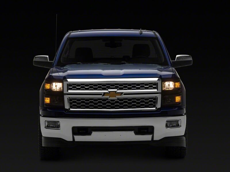 Raxiom 14-15 Chevrolet Silverado 1500 OE Style Headlights/ Black Trim- Black - Clear Lens