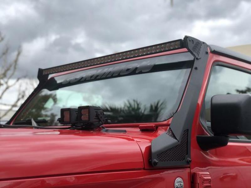 Go Rhino 18-20 Jeep Wrangler JL/JLU/Gladiator JT XE Windshield Light Bar Mount - 50in Single Row