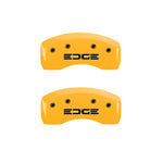 MGP 4 Caliper Covers Engraved Front & Rear Edge Yellow Finish Black Char 2008 Ford Edge