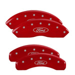 MGP 4 Caliper Covers Engraved Front & Rear SVT Red finish silver ch