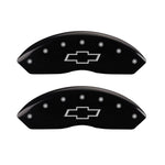 MGP 4 Caliper Covers Engraved F & R Bowtie Black Finish Silver Char 2014 Chevrolet Express 2500