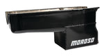 Moroso 80-85 Chevrolet SBC (w/Passenger Side Dipstick) Wet Sump 7qt 9.5in Steel Oil Pan - Black