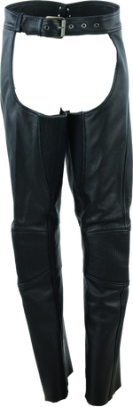 River Road Sierra Leather Chaps Black Womens - Small