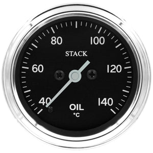 Autometer Stack 52mm 40-140 Deg C 1/8in NPTF Male Pro Stepper Motor Oil Temp Gauge - Classic