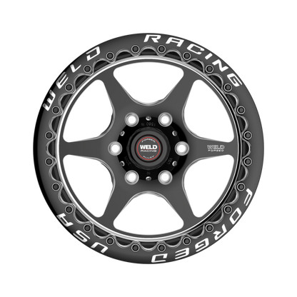 Weld S79 HD Beadlock S79 17x10in / 6x135 BP / 7.2in BS Black Center - Polished Shell Wheel