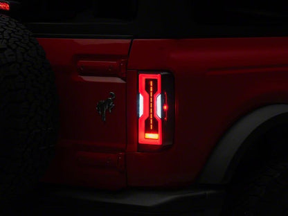 Raxiom 21-26 Ford Bronco Axial Series LED Tail Lights- Black Housing- Clear Lens