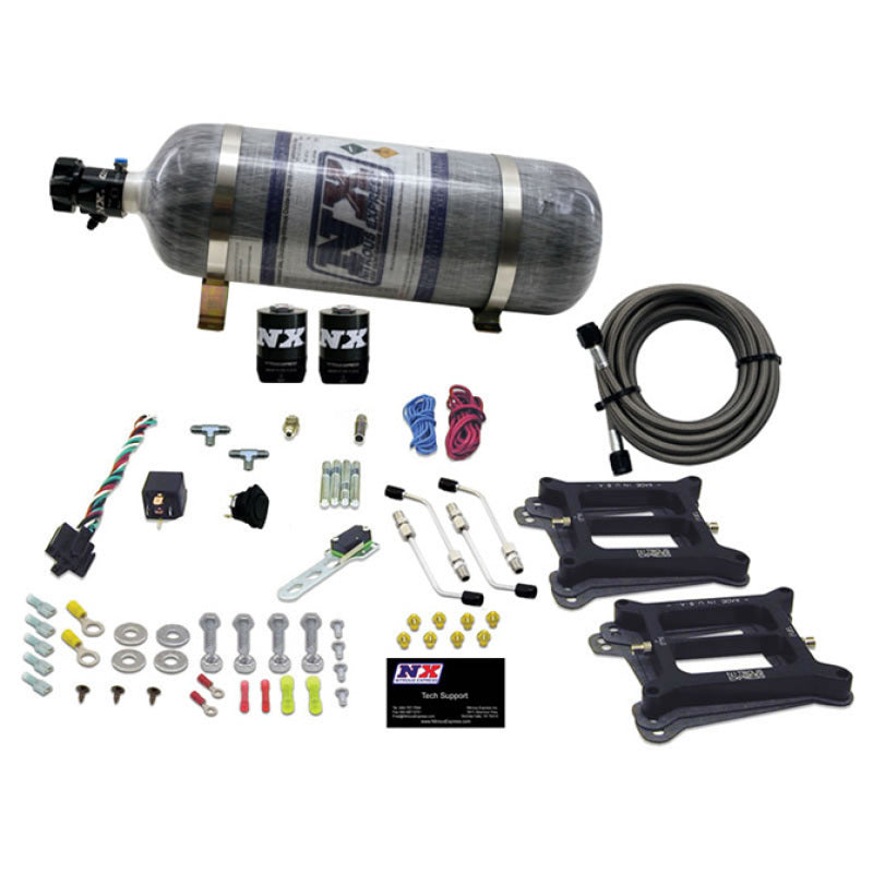 Nitrous Express Dual/4150/Alcohol Nitrous Kit (50-300HP) w/Composite Bottle