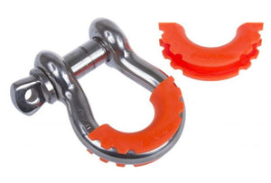 Daystar D-Ring Shackle Isolator Fluorescent Orange Pair