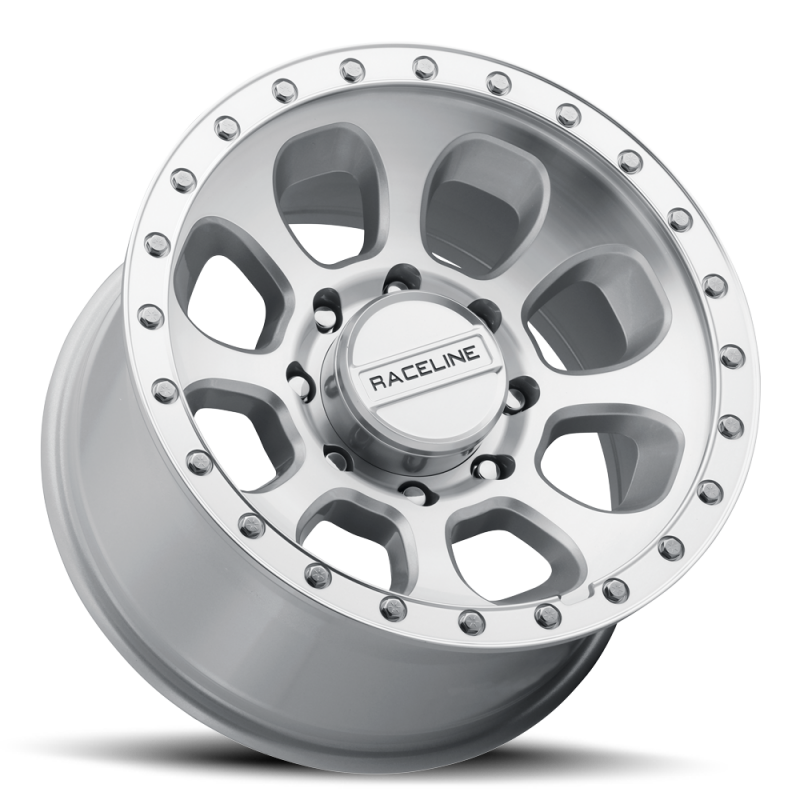 Raceline 961MC Bolt 17x9in / 5x127 BP / -12mm Offset / 78.1mm Bore - Machined Cc