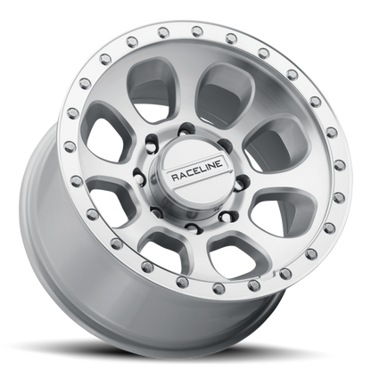 Raceline 961MC Bolt 17x9in / 5x127 BP / -12mm Offset / 78.1mm Bore - Machined Cc
