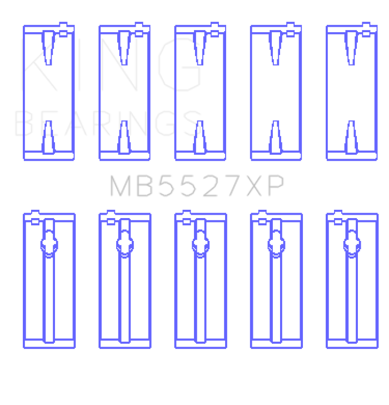 King Engine Bearings Toyota 4AGE/4AGZE 16V 1.6L (Size STDX) Performance Main Bearing Set