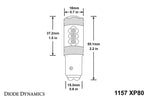 Diode Dynamics 1157 LED Bulb XP80 LED - Amber (Pair)