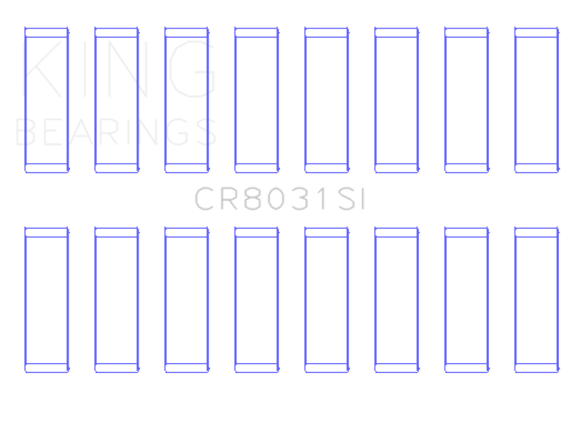 King Engine Bearings Chrysler Jeep V8 287 4.7L (Od+.002in) (Size +0.50mm) Connecting Rod Bearing Set