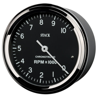 Autometer Chronocentric Tachometer - 80mm Blk - 0-10K RPM