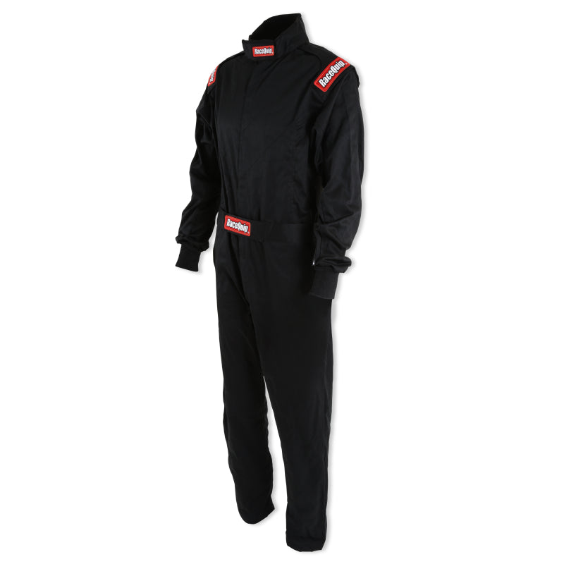 RaceQuip Black Chevron-1 Suit - SFI-1 Small
