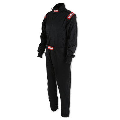 RaceQuip Black Chevron-1 Suit - SFI-1 Small