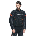 Dainese Air Frame 3 Tex Jacket Black/Black/Red Fluorescent Size - 54