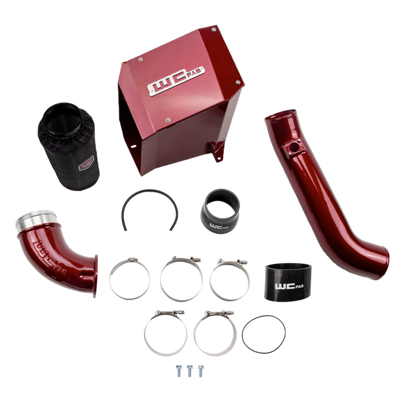 Wehrli 01-04 Duramax LB7 4in Intake Kit w/ Air Box Stage 2 - Semi-Gloss Black