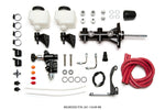 Wilwood Tandem Remote M/C Kit w L/H Brkt & Prop Valve - 7/8in Bore Black-W/Pushrod