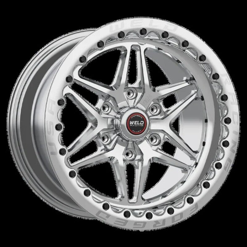 Weld 15X10 S81HD 6X5.5 6.5BS Polished Center, 3.54ID POL MT Ring