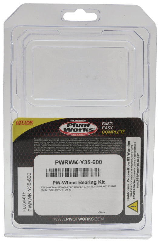 Pivot Works 06-09 Yamaha 450 RHINO PW - Rear Wheel Bearing Kit