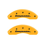 MGP 4 Caliper Covers Engraved Front & Rear Impala Yellow Finish Black Char 2002 Chevrolet Impala